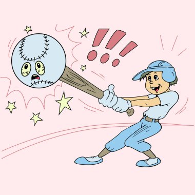 renkli beysbol oyuncusu