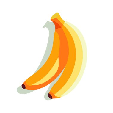 Muz dalı simgeleri düz stil. Vektör illüstrasyonu