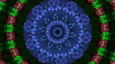 Soyut Neon Işık Tüneli VJ Hareket Arkaplanı