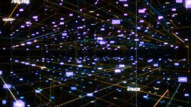 Soyut Neon Işık Tüneli VJ Hareket Arkaplanı