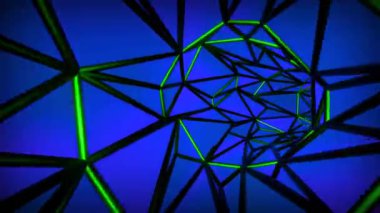 Soyut Neon Işık Tüneli VJ Hareket Arkaplanı