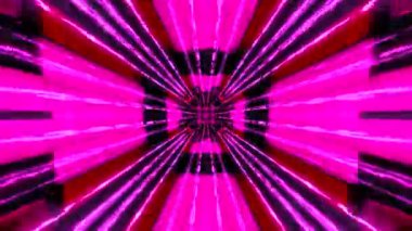 Soyut Neon Işık Tüneli VJ Hareket Arkaplanı