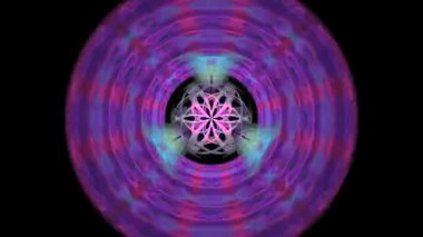 Soyut Neon Işık Tüneli VJ Hareket Arkaplanı