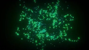 Soyut Neon Işık Tüneli VJ Hareket Arkaplanı