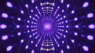 Soyut Neon Işık Tüneli VJ Hareket Arkaplanı