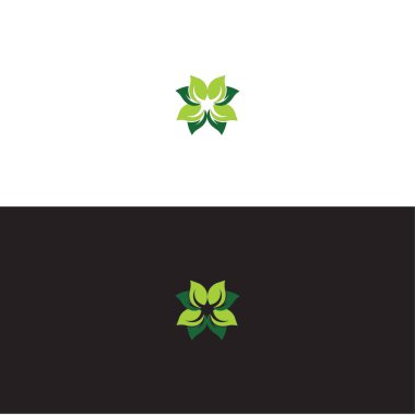 Yeşil Yaprak Vektör Logosu Tasarımı. Soyut yeşil yaprak şirketi logosu.