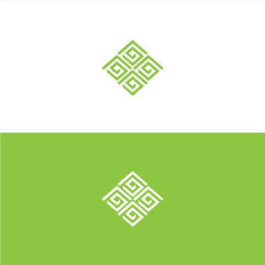 Yeşil Yaprak Vektör Logosu Tasarımı. Soyut yeşil yaprak şirketi logosu.