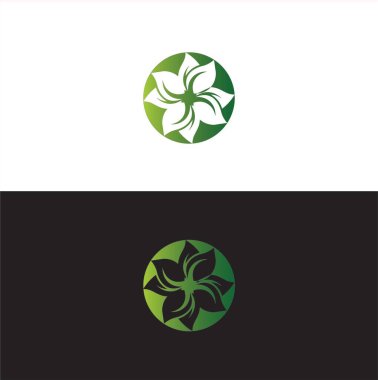 Yeşil Yaprak Vektör Logosu Tasarımı. Soyut yeşil yaprak şirketi logosu.