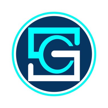 SC şirket için eşsiz ve yaratıcı modern harf logosu.
