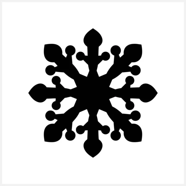 Snöflingsikonen Isolerad Jul Och Vinteremblem Julschablon Vektor Stock Illustration Eps — Stock vektor