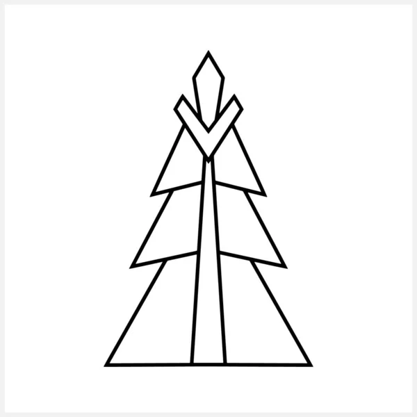 Χριστουγεννιάτικο Δέντρο Απομονώθηκε Χριστουγεννιάτικο Σκίτσο Χρωματισμός Βιβλίου Σελίδας Εικονογράφηση Διανυσμάτων — Διανυσματικό Αρχείο