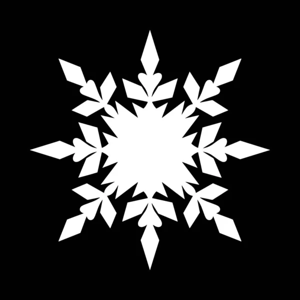 Clipart Floco Neve Natal Emblema Inverno Estêncil Natal Ilustração Estoque — Vetor de Stock