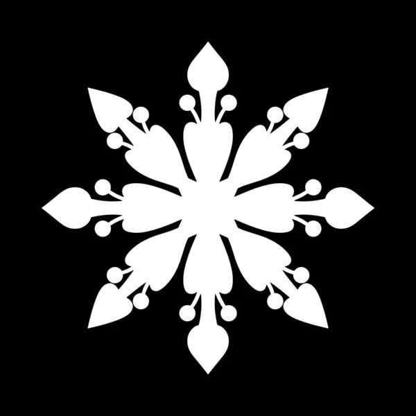 Clipart Flocon Neige Emblème Noël Hiver Pochoir Noël Illustration Vectorielle — Image vectorielle