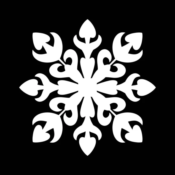 Clipart Floco Neve Natal Emblema Inverno Estêncil Natal Ilustração Estoque — Vetor de Stock