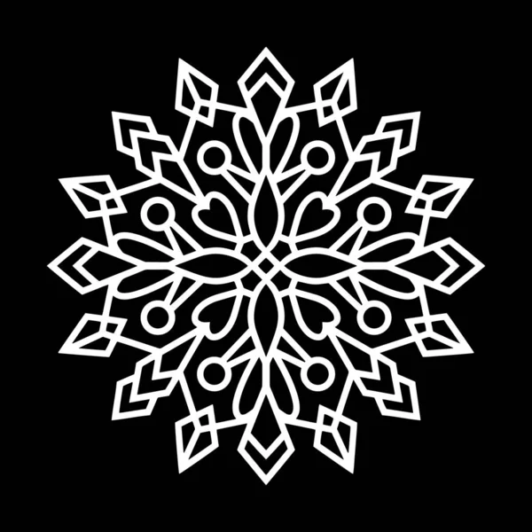 Clipart Flocon Neige Emblème Noël Hiver Design Noël Illustration Vectorielle — Image vectorielle