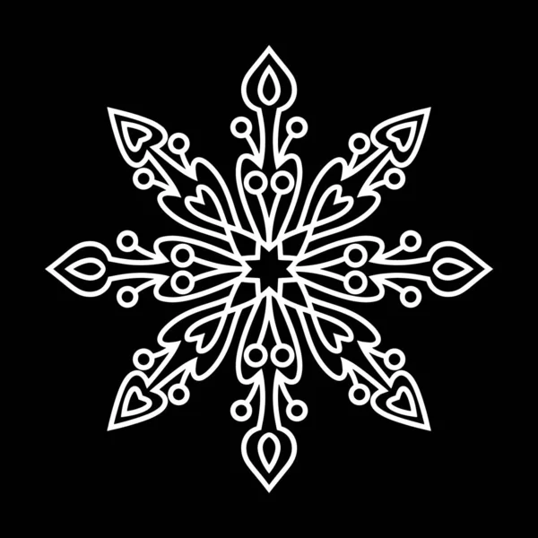 Snowflake Clipart Christmas Winter Emblem Xmas Design Vector Stock Illustration — Stock Vector