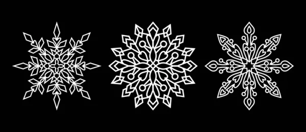 Icono Del Copo Nieve Emblema Navidad Invierno Diseño Navidad Ilustración — Archivo Imágenes Vectoriales