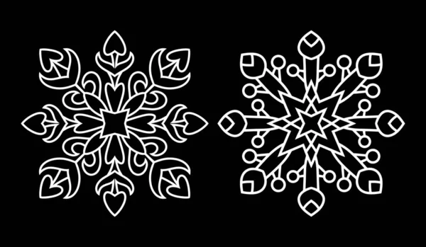Икона Снежинки Рождественская Зимняя Эмблемы Рождественский Дизайн Векторная Иллюстрация Eps — стоковый вектор