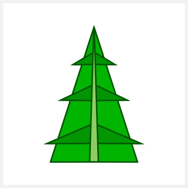 Christmas Tree Icon Isolated Xmas Sketch Cartoon Vector Stock Illustration — Stock Vector