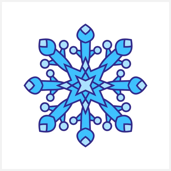 Ícone Floco Neve Isolado Natal Emblema Inverno Design Natal Ilustração —  Vetores de Stock