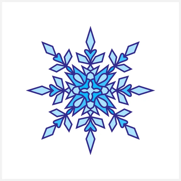 Schneeflockensymbol Isoliert Weihnachten Und Winter Emblem Weihnachtsdesign Vektor Stock Illustration — Stockvektor