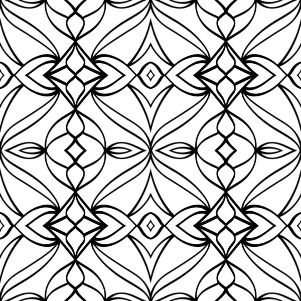 Line Seamless Pattern Isolated Doodle Hand Drawn Art Sketch Vector — Stock Vector