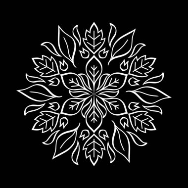 Karalama yaprağı mandala. Elle çizilmiş tırnak çizgisi. Taslak vektör stok çizimi. EPS 10