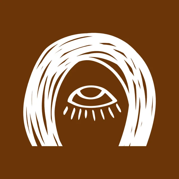 Boho Ουράνιο Τόξο Εικόνα Μάτι Εικονογράφηση Διανυσμάτων Eps — Διανυσματικό Αρχείο