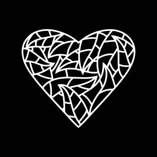 Doodle Cardiofrequenzimetro Simbolo San Valentino Illustrazione Stock Vettoriale Schizzo Eps — Vettoriale Stock