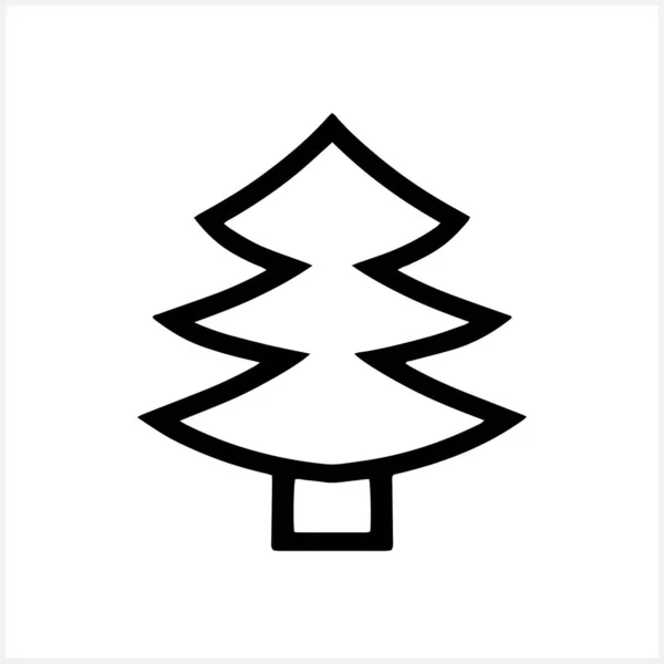 Χριστουγεννιάτικο Δέντρο Απομονώθηκε Χριστουγεννιάτικο Σκίτσο Χρωματισμός Βιβλίου Σελίδας Εικονογράφηση Διανυσμάτων — Διανυσματικό Αρχείο