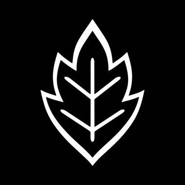 Karalama yaprağı ikonu. Eko klipsli. Laurel vektör stok çizimi. EPS 10