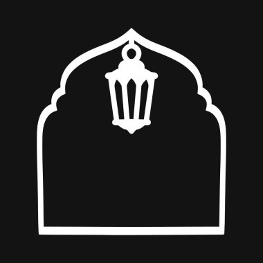 Fenerli Mübarek bayramı yayı. El çizimi sanat eseri. Ramazan. Eski model. Vektör hisse senedi çizimi. EPS 10