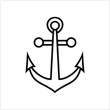 Çapa çapası izole edildi. Deniz piyadesi çizimi. Vektör hisse senedi çizimi. EPS 10