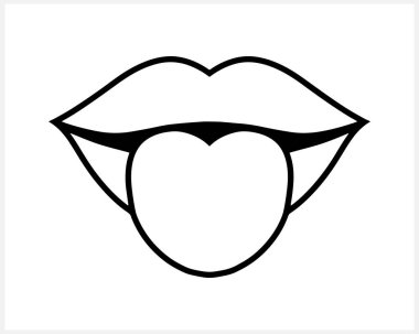 İzole edilmiş insanların karalama kısmı. Dudaklar el çizimi sanat eseri. Taslak vektör stok çizimi. EPS 10