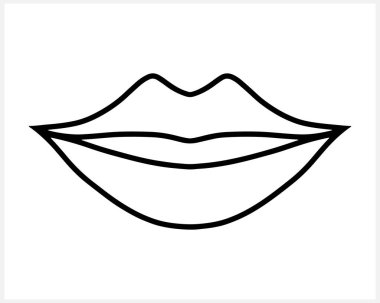 İzole edilmiş insanların karalama kısmı. Dudaklar el çizimi sanat eseri. Taslak vektör stok çizimi. EPS 10