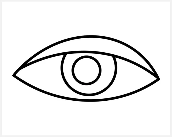 人の顔をだます 線画を描く目の手 スケッチベクターストックイラスト Eps — ストックベクタ