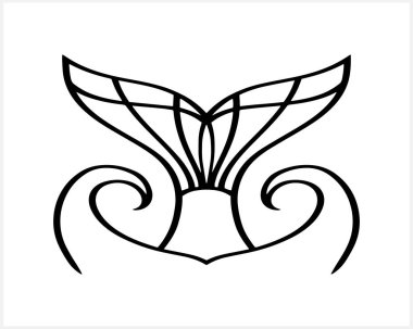 Köpekbalığı yüzgeçli yaz ikonu izole edildi. Eskiz balığı. Hayvan vektör stoku çizimi. EPS 10