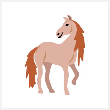 At tırnağı izole edildi. Çizgi film Vector hisse çizimi. EPS 10