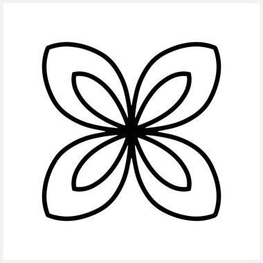 Eski element izole edildi. Damask çiçeği. Oyma Vektör hisse çizimi. EPS 10