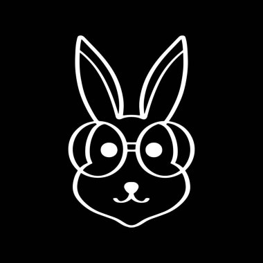 Doodle tavşan ikonu Paskalya çizgisi sanat Tavşanı tasarım Vektör hisse senedi illüstrasyonu EPS 10