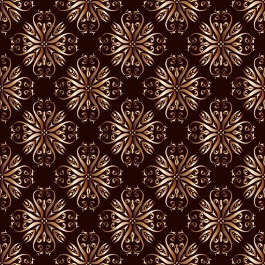 Hat altın, kusursuz desen. Klasik el yapımı sanat eseri. Taslak vektör stok çizimi. EPS 10