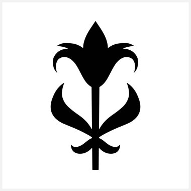 Lotus flower icon isolated. Stencil clipart. Doodle engraving Vector stock illustration. EPS 10