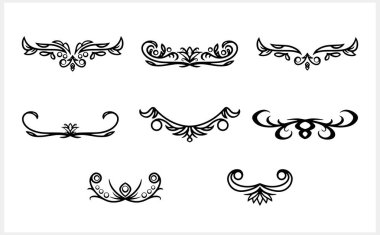 Damask frame. Hand drawn art line. Sketch border. Vector stock illustration. EPS 10