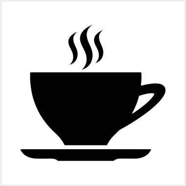 Doodle coffee cup tea coffee clipart isolated. Stencil Vector stock illustration. EPS 10