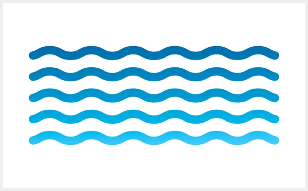 Water wave clipart isolated. Sea symbol. Vector stock illustration. EPS 10