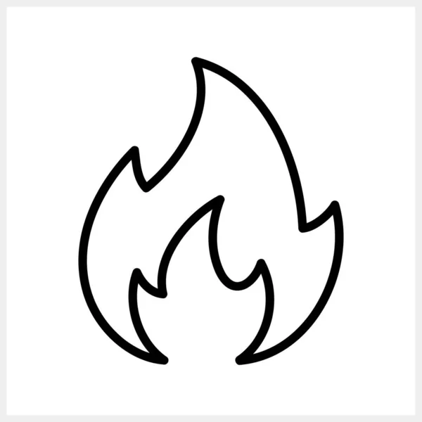 Fire Icon Isolated Engraving Clipart Sketch Vector Stock Illustration Eps — Vettoriale Stock