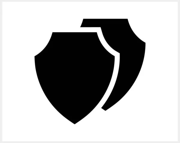 Schild Schutzsymbol Isoliert Schablonenfülltes Flaches Schild Vektor Stock Illustration Eps — Stockvektor