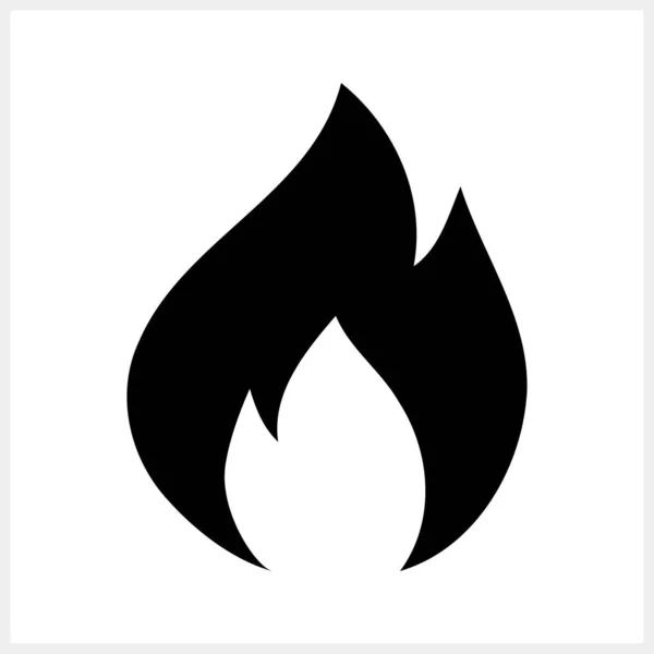 Иконка Огня Изолирована Гравировка Клипарта Трафарет Векторный Инвентарь Иллюстрации Eps — стоковый вектор
