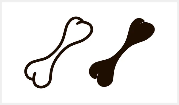 Doodle Silhueta Ícone Osso Cão Arte Desenhada Mão Ilustração Estoque — Vetor de Stock