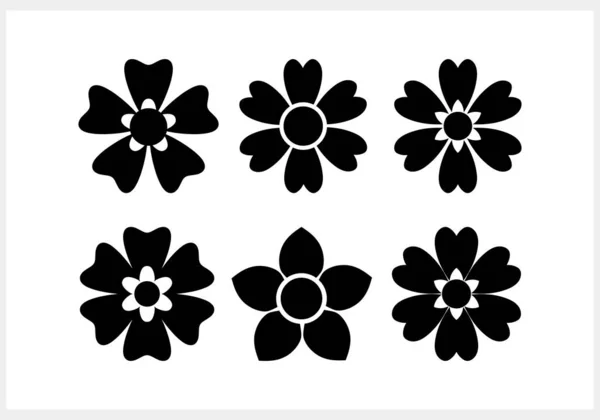 Stencil Flower Icon Isolated Cartoon Clipart Vector Stock Illustration Eps — стоковый вектор